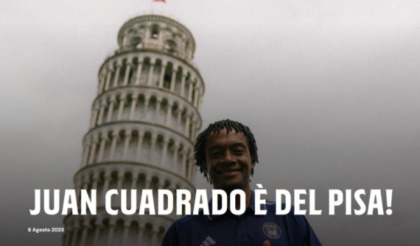 陆续设立意甲！官方：37岁夸德拉多解放身加盟升班马比萨