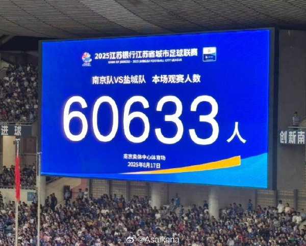 国度体育总局：苏超单场上座超6万，带动江苏多场景耗尽380亿元