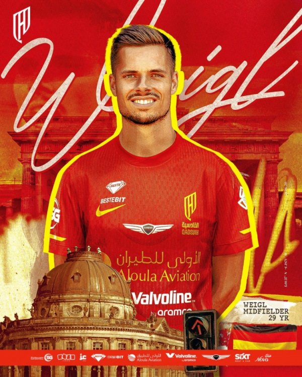 官方：库迪西亚签下门兴格拉德巴赫中场魏格尔