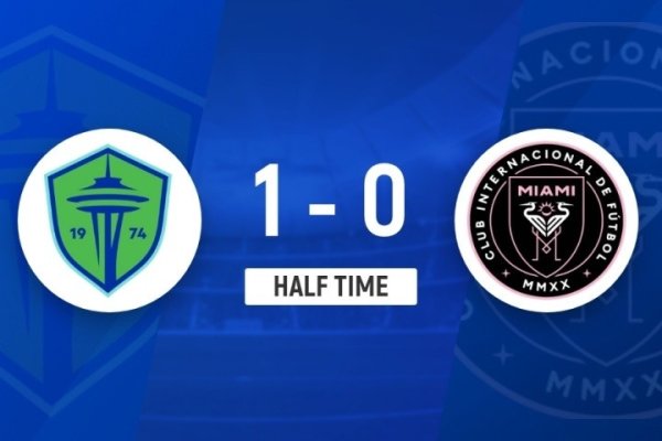 半场-迈阿密海外0-1西雅图海湾东说念主 迈阿密零射正，后防漏东说念主丢球