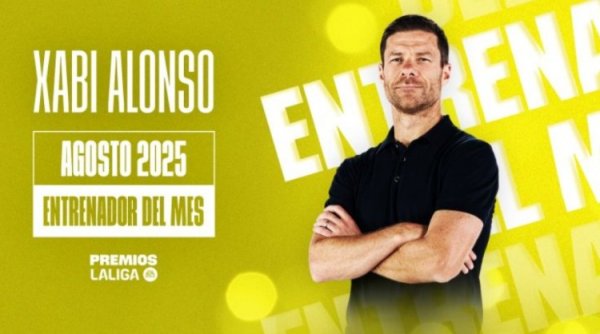 3战全胜齐备开局！官方：皇马主帅阿隆索当选西甲8月最好主讲明注解