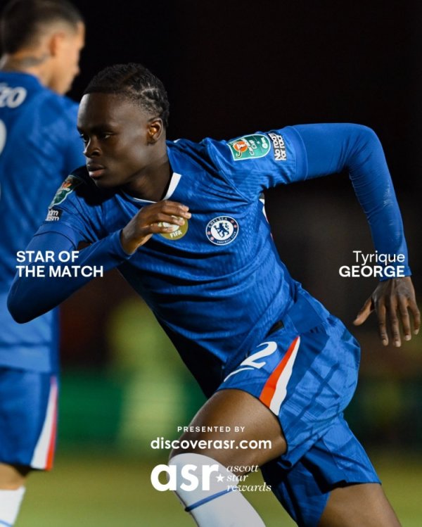 孝顺传射！乔治当选联赛杯第三轮切尔西队内最好球员