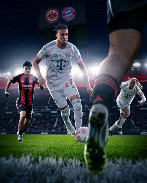 硬仗！拜仁发布客战法兰克福海报：奥利塞带球推动