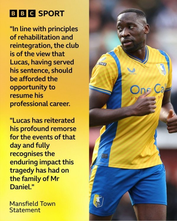 镜报：英甲球员服刑结果出狱后归来球队，此前交通漏洞致东说念主升天