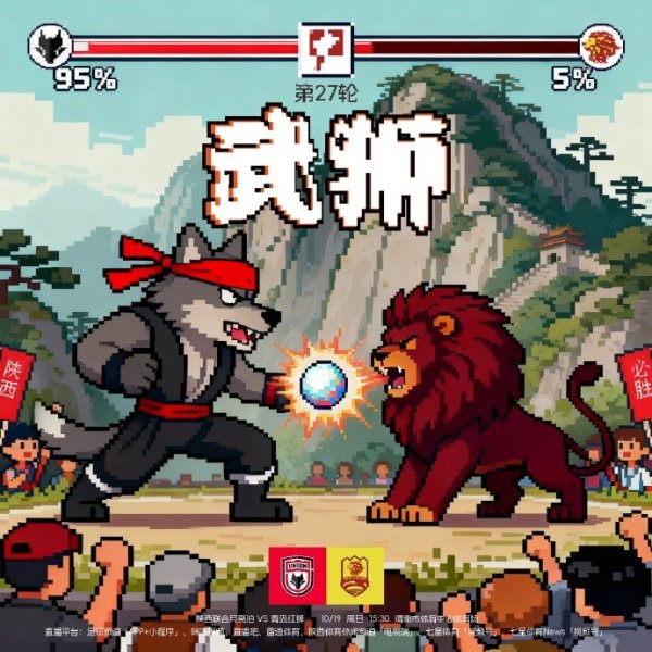 赛前海报：武狮🔥中甲第27轮  陕西蚁合月亮泊🆚 青岛红狮