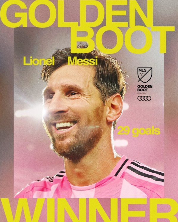 双双霸榜👑 38岁梅西惯例赛28场29球19助，获惯例赛金靴+助攻王