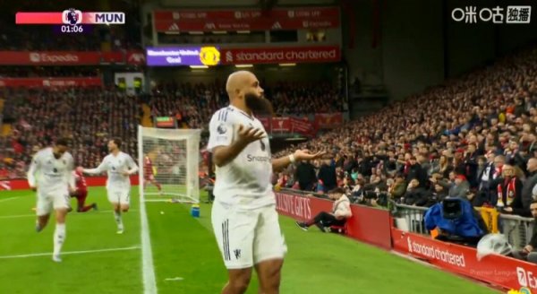 二十多年来冷漠！曼联vs利物浦半场两队仍是三次击中门框