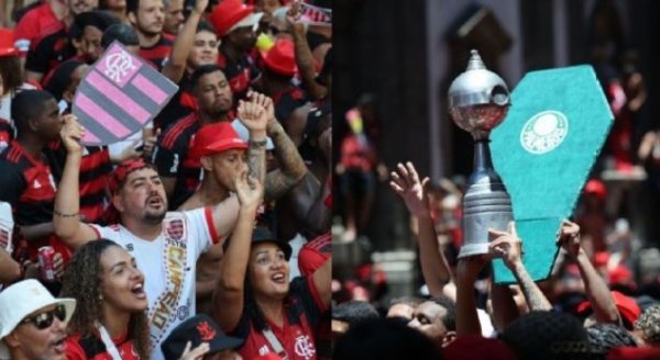 ESPN：弗拉门戈球迷庆祝球队夺冠，但奖杯疑似在庆祝经过中损坏